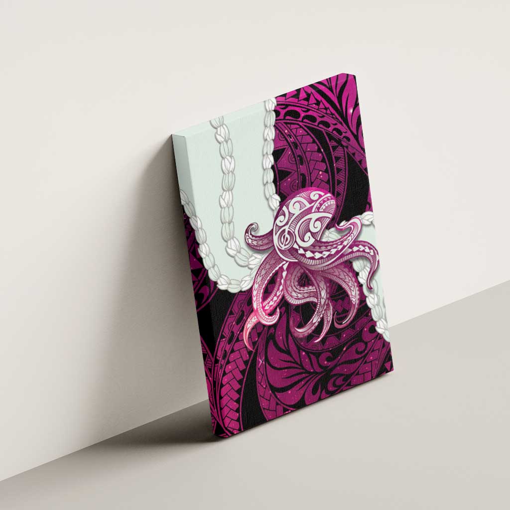 Pink Galaxy Polynesia Tribal Octopus Tattoo Canvas Wall Art Pikake Lei Polynesian Pattern LT14 - Polynesian Pride