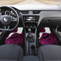 Pink Galaxy Polynesia Tribal Octopus Tattoo Car Mats Pikake Lei Polynesian Pattern LT14 Set 2pcs - Front Pink - Polynesian Pride