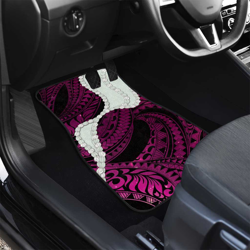 Pink Galaxy Polynesia Tribal Octopus Tattoo Car Mats Pikake Lei Polynesian Pattern LT14 - Polynesian Pride