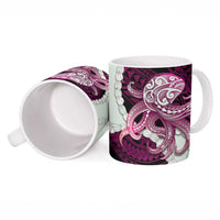 Pink Galaxy Polynesia Tribal Octopus Tattoo Ceramic Mug Pikake Lei Polynesian Pattern LT14 - Polynesian Pride