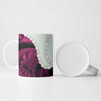 Pink Galaxy Polynesia Tribal Octopus Tattoo Ceramic Mug Pikake Lei Polynesian Pattern LT14 - Polynesian Pride