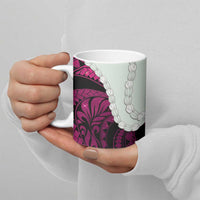 Pink Galaxy Polynesia Tribal Octopus Tattoo Ceramic Mug Pikake Lei Polynesian Pattern LT14 - Polynesian Pride