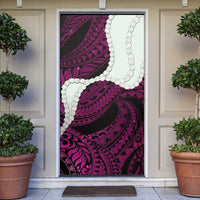Pink Galaxy Polynesia Tribal Octopus Tattoo Door Cover Pikake Lei Polynesian Pattern LT14 Pink - Polynesian Pride
