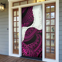 Pink Galaxy Polynesia Tribal Octopus Tattoo Door Cover Pikake Lei Polynesian Pattern LT14 - Polynesian Pride