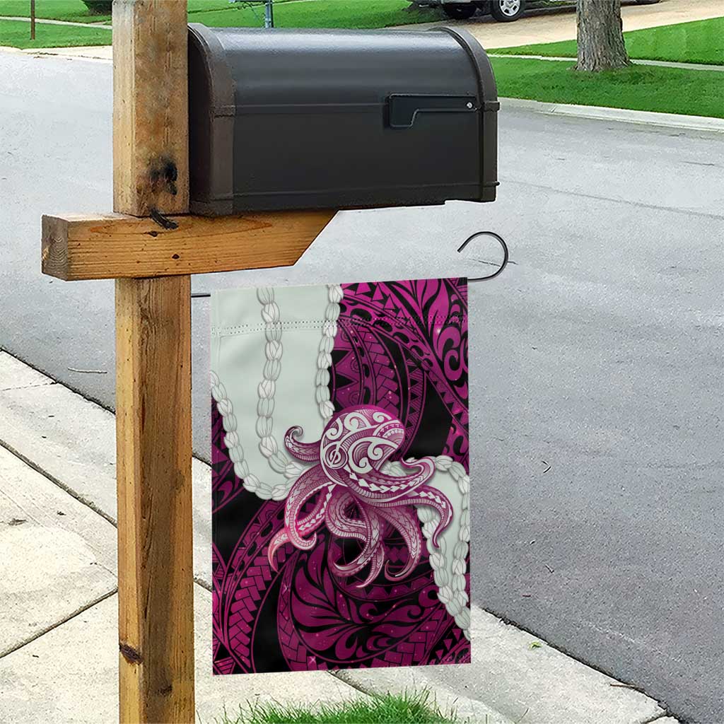 Pink Galaxy Polynesia Tribal Octopus Tattoo Garden Flag Pikake Lei Polynesian Pattern LT14 - Polynesian Pride
