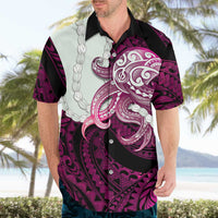 Pink Galaxy Polynesia Tribal Octopus Tattoo Hawaiian Shirt Pikake Lei Polynesian Pattern LT14 - Polynesian Pride
