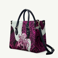 Pink Galaxy Polynesia Tribal Octopus Tattoo Leather Bag Pikake Lei Polynesian Pattern LT14 Pink - Polynesian Pride