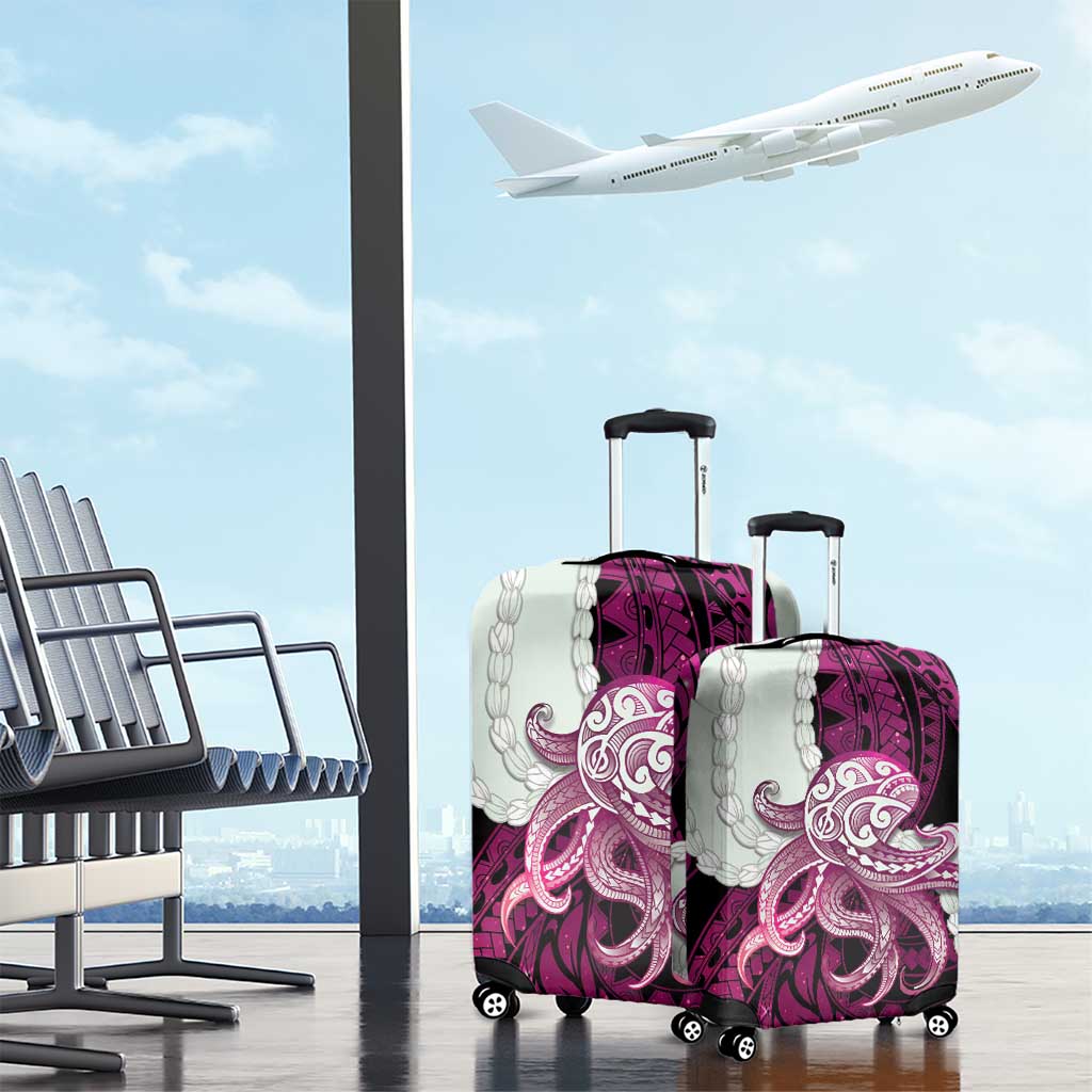 Pink Galaxy Polynesia Tribal Octopus Tattoo Luggage Cover Pikake Lei Polynesian Pattern LT14 - Polynesian Pride