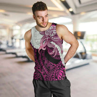 Pink Galaxy Polynesia Tribal Octopus Tattoo Men Tank Top Pikake Lei Polynesian Pattern LT14 Pink - Polynesian Pride