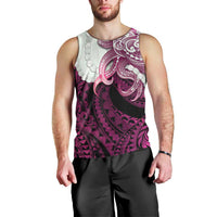 Pink Galaxy Polynesia Tribal Octopus Tattoo Men Tank Top Pikake Lei Polynesian Pattern LT14 - Polynesian Pride