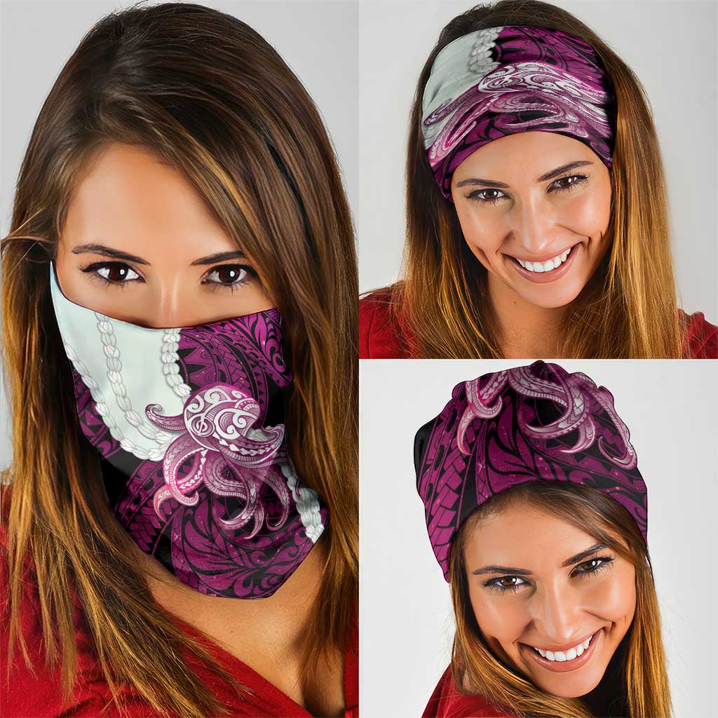 Pink Galaxy Polynesia Tribal Octopus Tattoo Neck Gaiter Pikake Lei Polynesian Pattern LT14 - Polynesian Pride