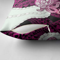 Pink Galaxy Polynesia Tribal Octopus Tattoo Pillow Cover Pikake Lei Polynesian Pattern LT14 - Polynesian Pride
