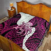 Pink Galaxy Polynesia Tribal Octopus Tattoo Quilt Pikake Lei Polynesian Pattern LT14 - Polynesian Pride