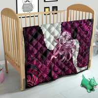Pink Galaxy Polynesia Tribal Octopus Tattoo Quilt Pikake Lei Polynesian Pattern LT14 - Polynesian Pride