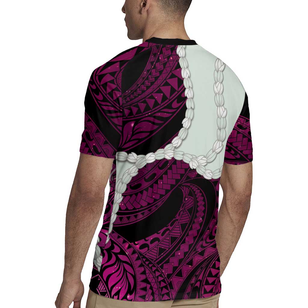 Pink Galaxy Polynesia Tribal Octopus Tattoo Rugby Jersey Pikake Lei Polynesian Pattern LT14 - Polynesian Pride