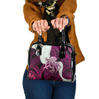 Pink Galaxy Polynesia Tribal Octopus Tattoo Shoulder Handbag Pikake Lei Polynesian Pattern