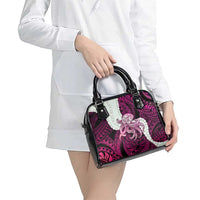 Pink Galaxy Polynesia Tribal Octopus Tattoo Shoulder Handbag Pikake Lei Polynesian Pattern