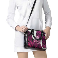 Pink Galaxy Polynesia Tribal Octopus Tattoo Shoulder Handbag Pikake Lei Polynesian Pattern