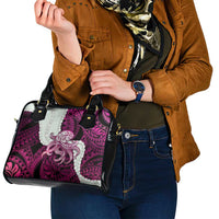Pink Galaxy Polynesia Tribal Octopus Tattoo Shoulder Handbag Pikake Lei Polynesian Pattern