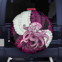 Pink Galaxy Polynesia Tribal Octopus Tattoo Spare Tire Cover Pikake Lei Polynesian Pattern LT14 No hole Pink - Polynesian Pride