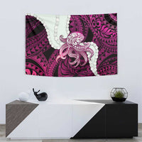 Pink Galaxy Polynesia Tribal Octopus Tattoo Tapestry Pikake Lei Polynesian Pattern LT14 - Polynesian Pride
