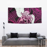 Pink Galaxy Polynesia Tribal Octopus Tattoo Tapestry Pikake Lei Polynesian Pattern LT14 - Polynesian Pride
