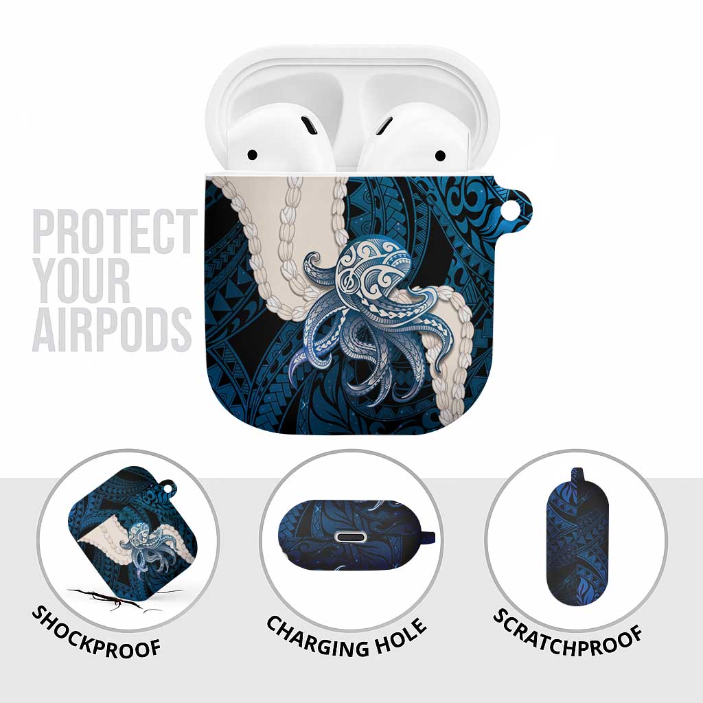 Blue Galaxy Polynesia Tribal Octopus Tattoo AirPods Case Pikake Lei Polynesian Pattern LT14 - Polynesian Pride