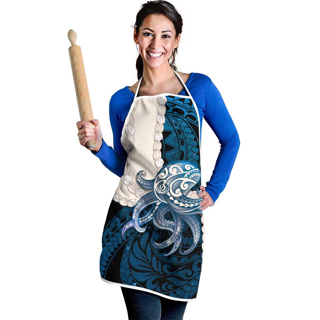 Blue Galaxy Polynesia Tribal Octopus Tattoo Apron Pikake Lei Polynesian Pattern LT14 - Polynesian Pride