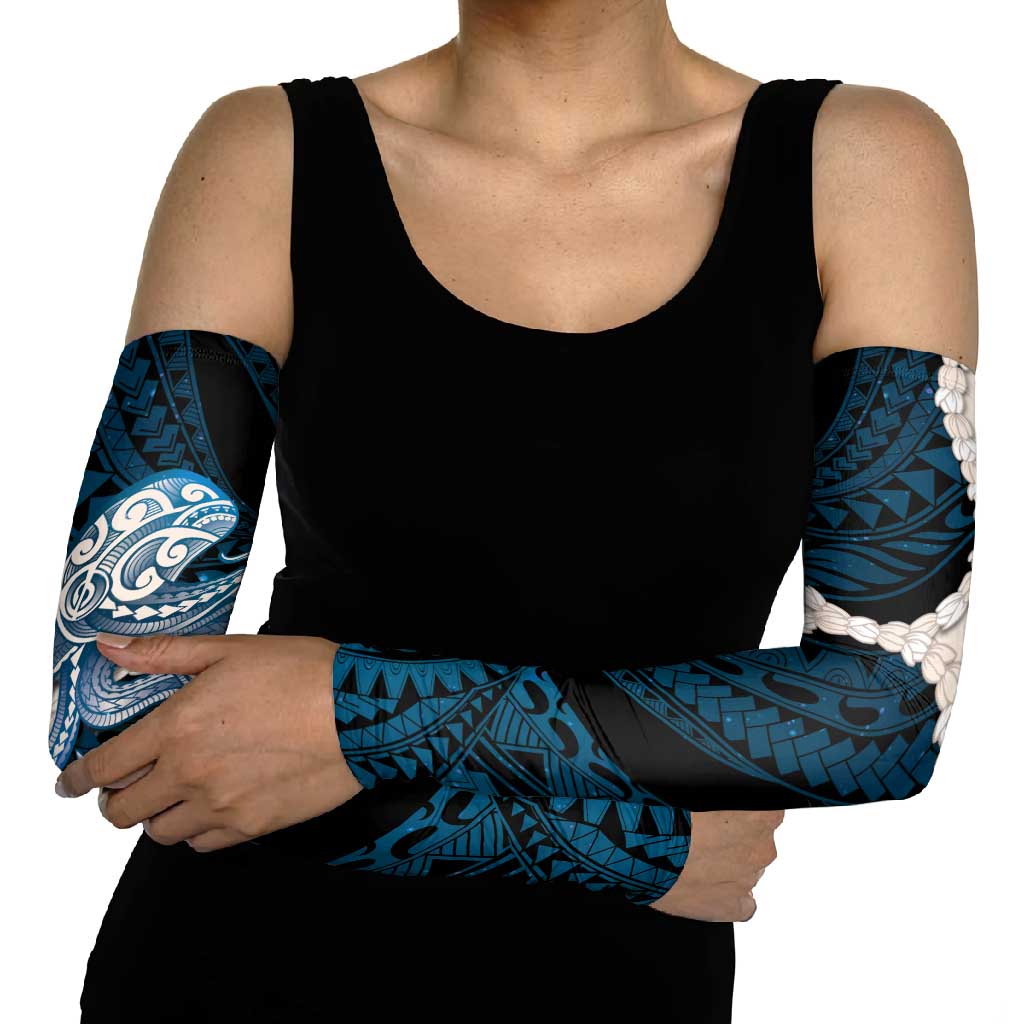 Blue Galaxy Polynesia Tribal Octopus Tattoo Arm Sleeves Pikake Lei Polynesian Pattern LT14 - Polynesian Pride