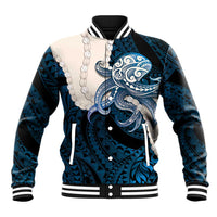Blue Galaxy Polynesia Tribal Octopus Tattoo Baseball Jacket Pikake Lei Polynesian Pattern LT14 Unisex Blue - Polynesian Pride