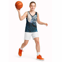 Blue Galaxy Polynesia Tribal Octopus Tattoo Basketball Jersey Pikake Lei Polynesian Pattern LT14 - Polynesian Pride