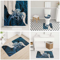 Blue Galaxy Polynesia Tribal Octopus Tattoo Bathroom Set Pikake Lei Polynesian Pattern LT14 - Polynesian Pride