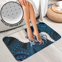 Blue Galaxy Polynesia Tribal Octopus Tattoo Bathroom Set Pikake Lei Polynesian Pattern LT14 - Polynesian Pride
