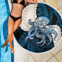 Blue Galaxy Polynesia Tribal Octopus Tattoo Beach Blanket Pikake Lei Polynesian Pattern LT14 - Polynesian Pride
