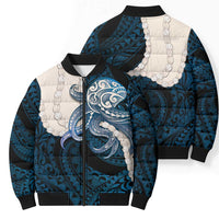 Blue Galaxy Polynesia Tribal Octopus Tattoo Bomber Puffer Jacket Pikake Lei Polynesian Pattern LT14 - Polynesian Pride