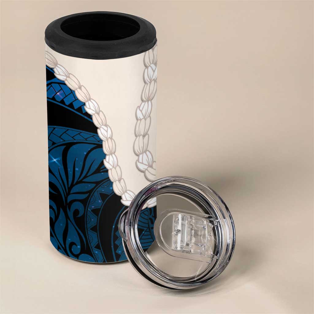 Blue Galaxy Polynesia Tribal Octopus Tattoo 4 in 1 Can Cooler Tumbler Pikake Lei Polynesian Pattern LT14 - Polynesian Pride