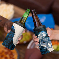 Blue Galaxy Polynesia Tribal Octopus Tattoo 4 in 1 Can Cooler Tumbler Pikake Lei Polynesian Pattern LT14 - Polynesian Pride