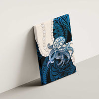 Blue Galaxy Polynesia Tribal Octopus Tattoo Canvas Wall Art Pikake Lei Polynesian Pattern LT14 - Polynesian Pride