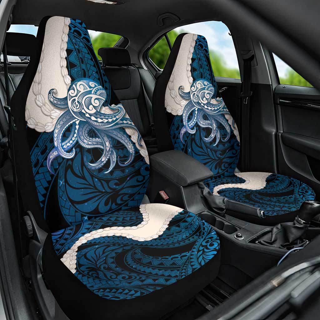 Blue Galaxy Polynesia Tribal Octopus Tattoo Car Seat Cover Pikake Lei Polynesian Pattern LT14 One Size Blue - Polynesian Pride
