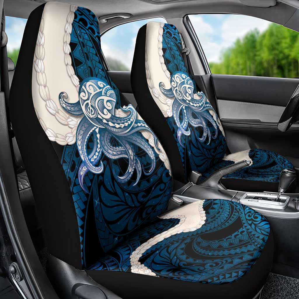 Blue Galaxy Polynesia Tribal Octopus Tattoo Car Seat Cover Pikake Lei Polynesian Pattern LT14 - Polynesian Pride
