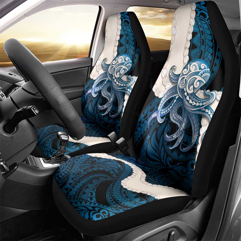 Blue Galaxy Polynesia Tribal Octopus Tattoo Car Seat Cover Pikake Lei Polynesian Pattern LT14 - Polynesian Pride