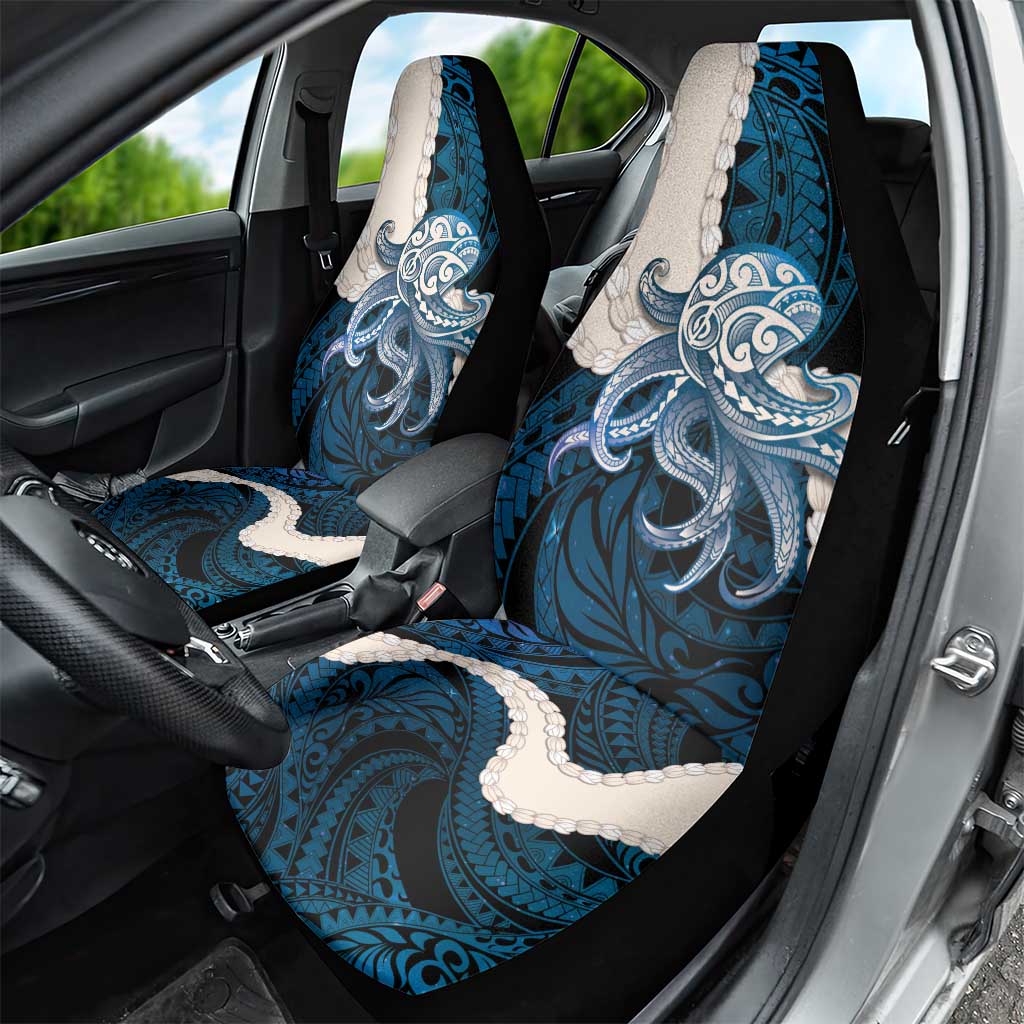 Blue Galaxy Polynesia Tribal Octopus Tattoo Car Seat Cover Pikake Lei Polynesian Pattern LT14 - Polynesian Pride