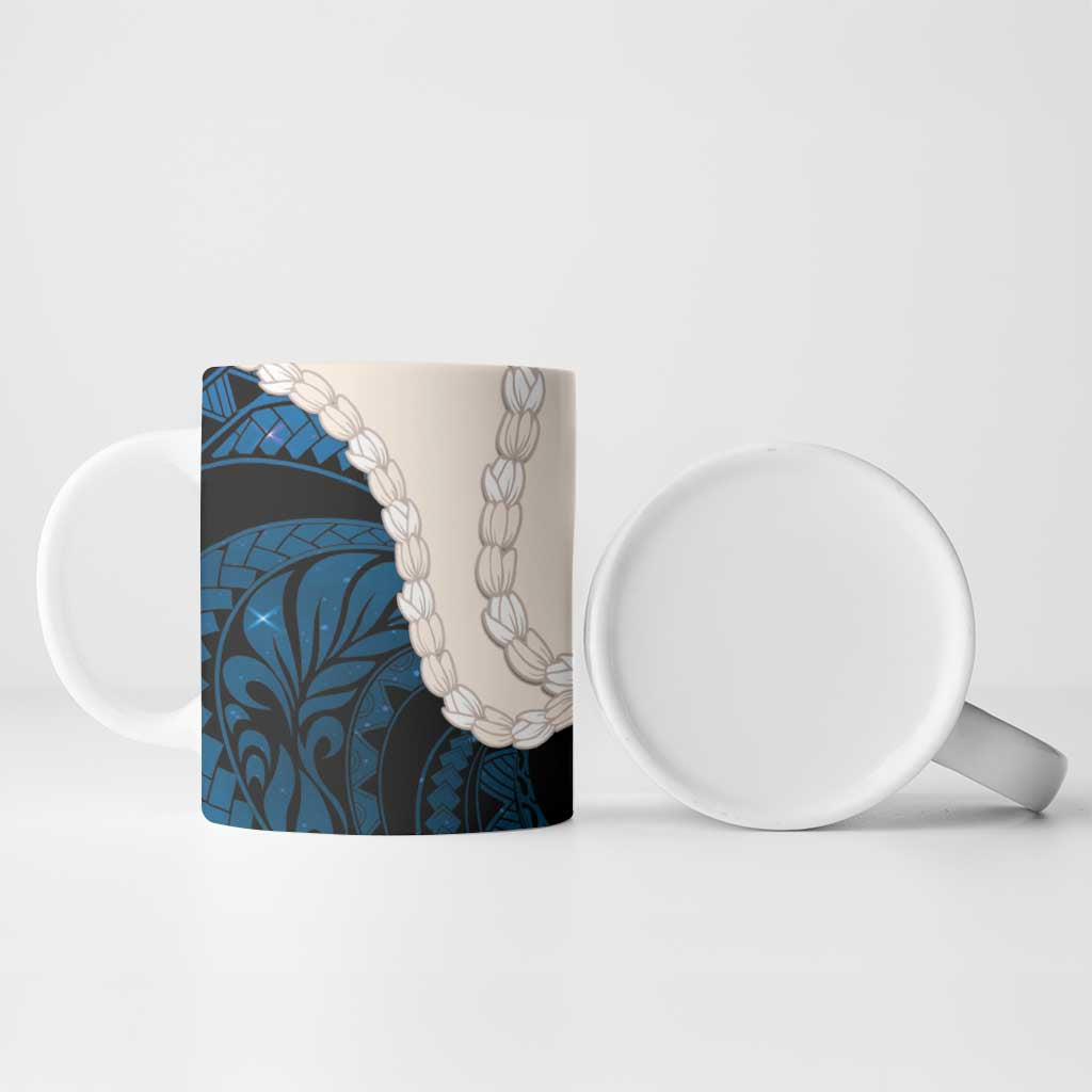 Blue Galaxy Polynesia Tribal Octopus Tattoo Ceramic Mug Pikake Lei Polynesian Pattern LT14 - Polynesian Pride