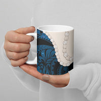 Blue Galaxy Polynesia Tribal Octopus Tattoo Ceramic Mug Pikake Lei Polynesian Pattern LT14 - Polynesian Pride