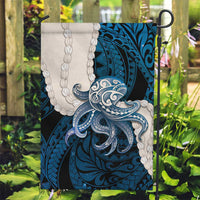 Blue Galaxy Polynesia Tribal Octopus Tattoo Garden Flag Pikake Lei Polynesian Pattern LT14 Garden Flag Blue - Polynesian Pride