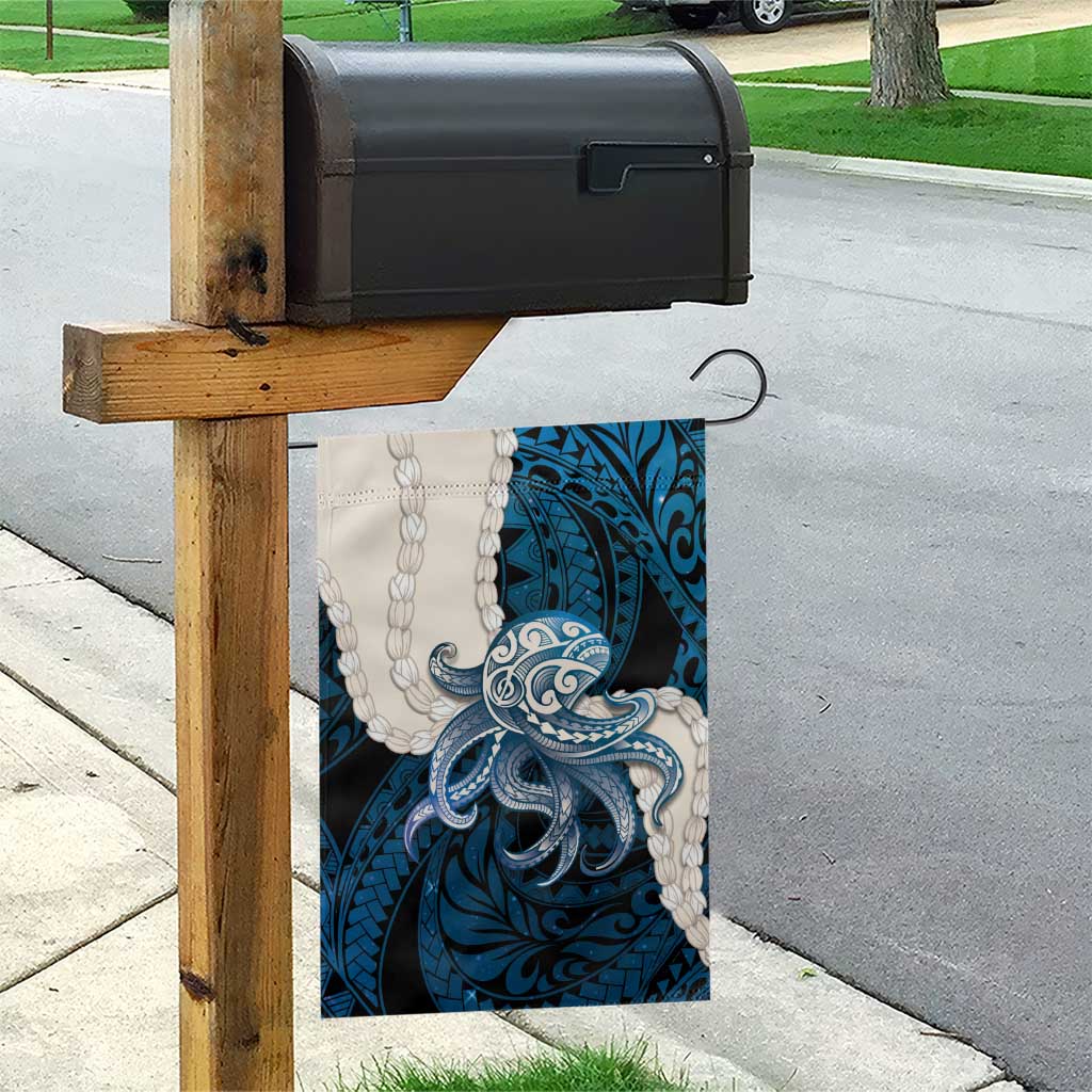 Blue Galaxy Polynesia Tribal Octopus Tattoo Garden Flag Pikake Lei Polynesian Pattern LT14 - Polynesian Pride