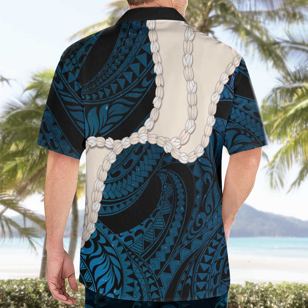 Blue Galaxy Polynesia Tribal Octopus Tattoo Hawaiian Shirt Pikake Lei Polynesian Pattern LT14 - Polynesian Pride