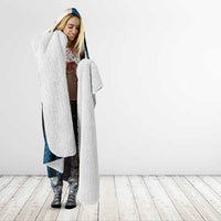 Blue Galaxy Polynesia Tribal Octopus Tattoo Hooded Blanket Pikake Lei Polynesian Pattern LT14 - Polynesian Pride