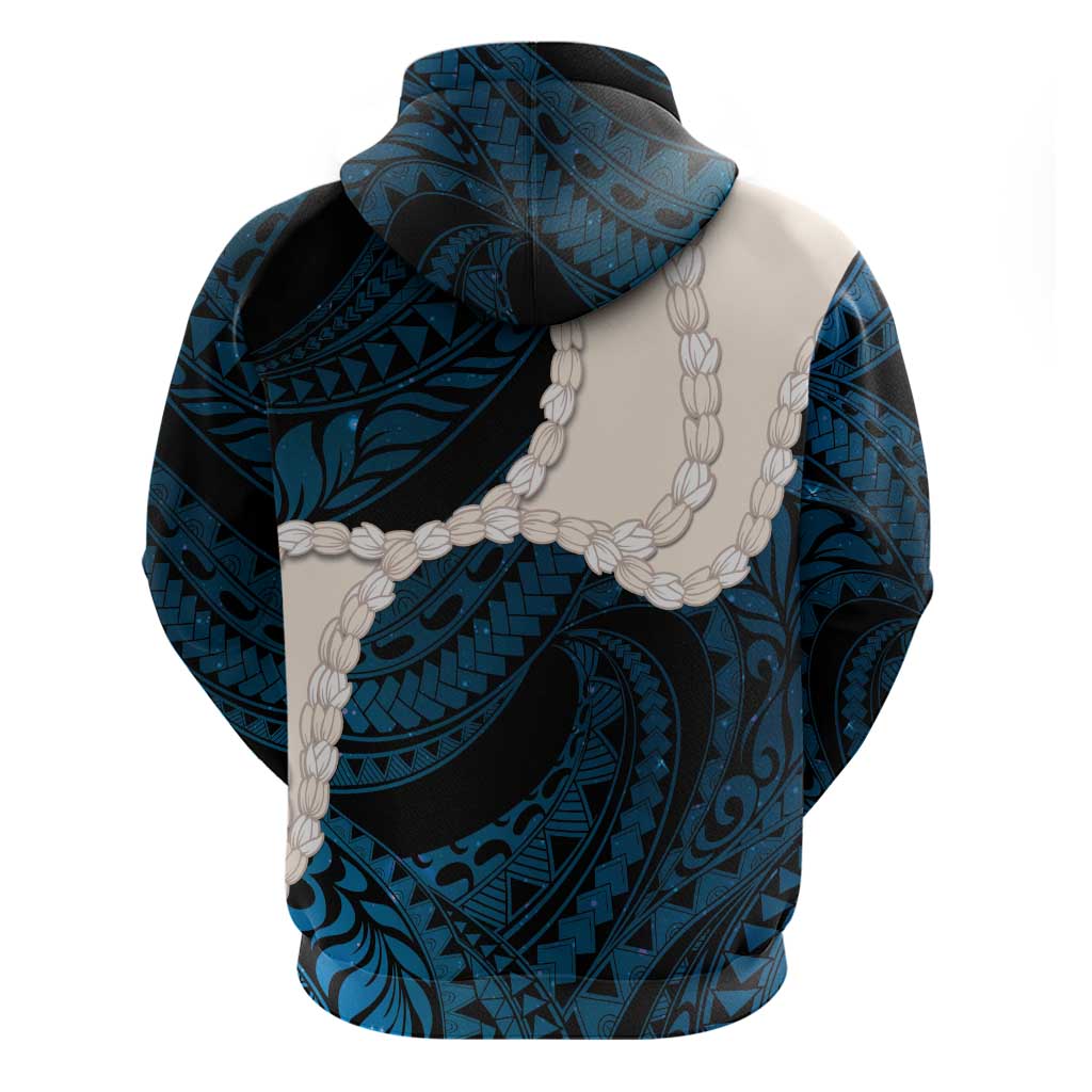 Blue Galaxy Polynesia Tribal Octopus Tattoo Hoodie Pikake Lei Polynesian Pattern LT14 - Polynesian Pride