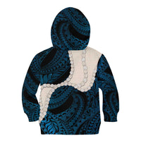 Blue Galaxy Polynesia Tribal Octopus Tattoo Kid Hoodie Pikake Lei Polynesian Pattern LT14 - Polynesian Pride